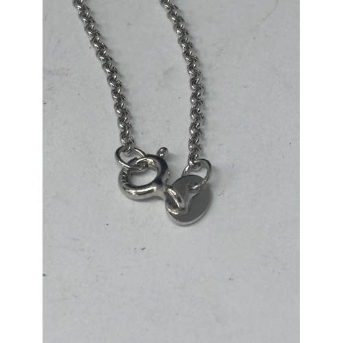 586 - A MARKED 925 INFINITY DOUBLE HEART NECKLACE