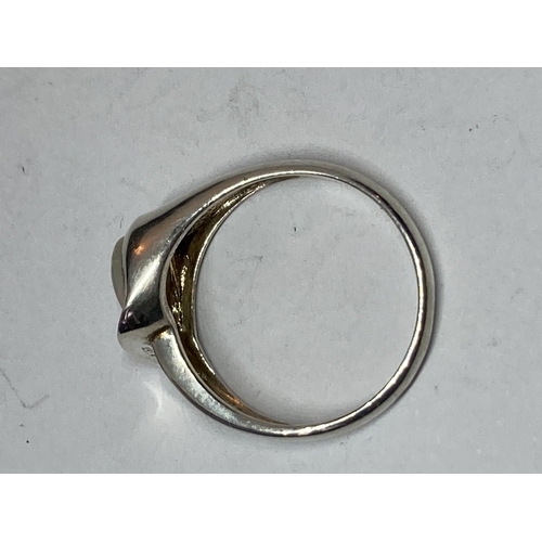 630 - A MARKED SILVER RING WITH OPAL SIZE U/V IN A PRESENTATION BOX