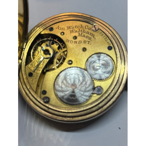 651 - FOUR VARIOUS POCKET WATCHES TO INCLUDE AN INGERSOL CROWN, WALTHAM, MARCEL ETC