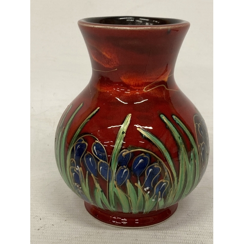 723 - AN ANITA HARRIS HAND PAINTED AND SIGNED IN GOLD FOX VASE