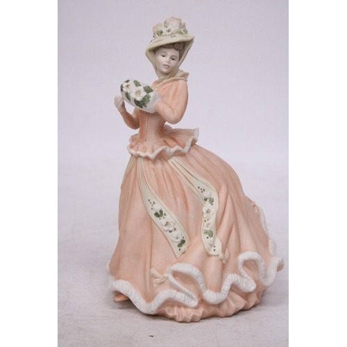 739 - A WEDGWOOD DANBURY MINT EXCLUSIVE GEORGINA FIGURINE FROM THE FOUR SEASONS COLLECTION WITH CERTIFICAT... 