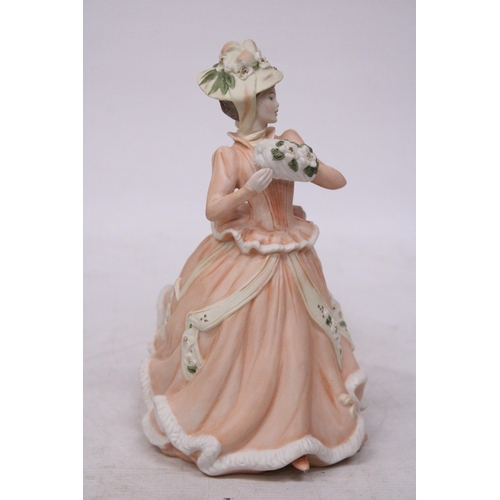 739 - A WEDGWOOD DANBURY MINT EXCLUSIVE GEORGINA FIGURINE FROM THE FOUR SEASONS COLLECTION WITH CERTIFICAT... 