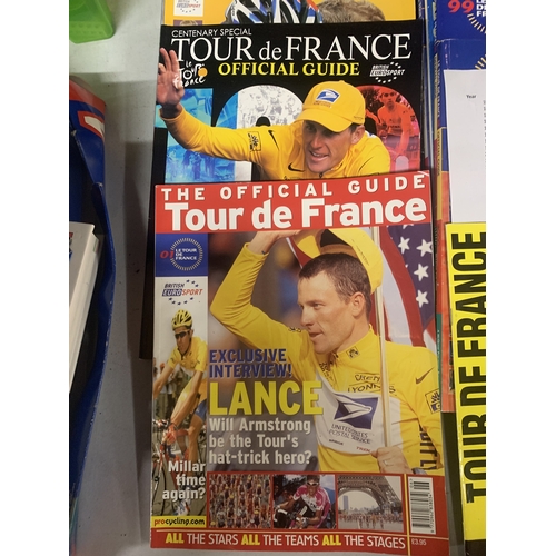 871 - A COLLECTION OF TOUR DE FRANCE GUIDES - SEE PHOTOS FOR LIST OF YEARS