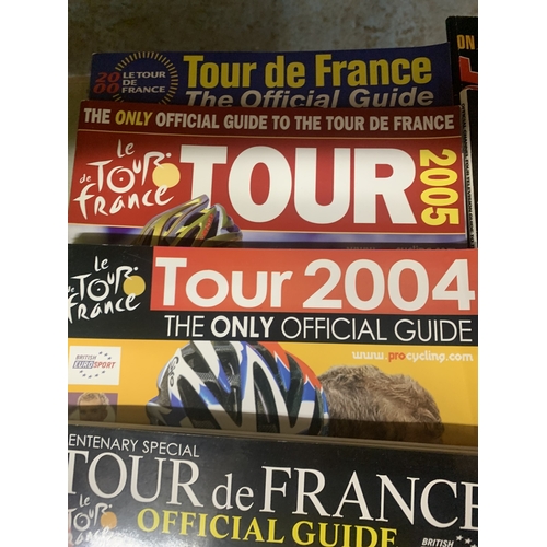 871 - A COLLECTION OF TOUR DE FRANCE GUIDES - SEE PHOTOS FOR LIST OF YEARS