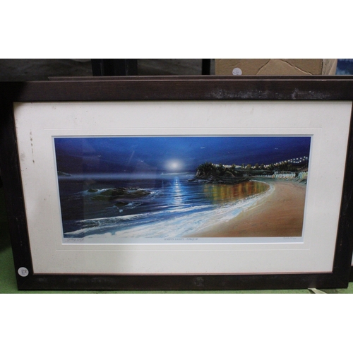 920 - TWO FRAMED LIMITED EDITION PRINTS OF CORBYN LIGJHTS TORQUAY 2032/250 SIGNED AND START POINT AND HALL... 