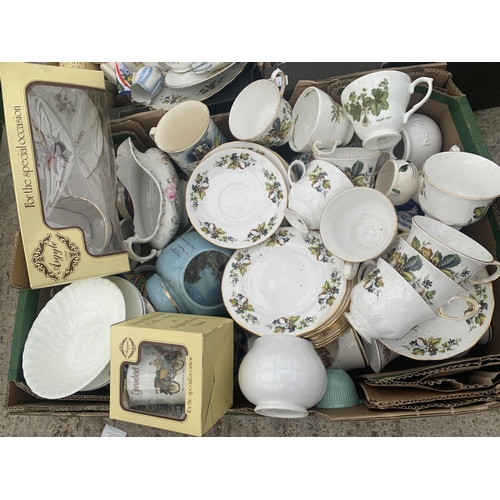 1849 - AN ASSORTMENT OF CERAMICS TO IBNCLUDE MUGS AND A DUCHESS TEA SERVICE