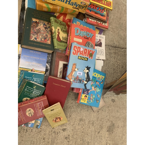 1858 - AN ASSORTMENT OF RETRO BOOKS AND GAMES