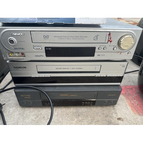 2409 - AN ASSORTMENT OF VHS PLAYERS TO INCLUDE THOMSON AND DAEWOO ETC