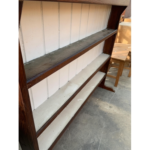 2883 - A VICTORIAN PINE THREE TIER DRESSER RACK, 54