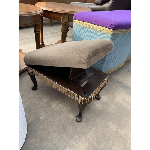 2885 - AN OTTOMAN ADJUSTABLE STOOL