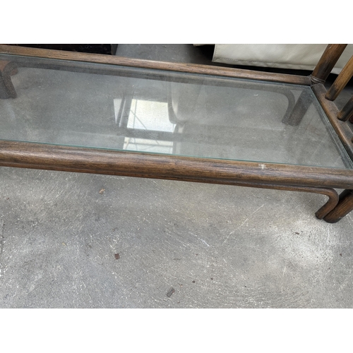 2896A - A FAUX BAMBOO COFFEE TABLE