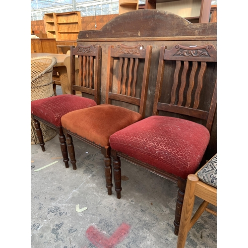 2917 - THREE EDWARDIAN DINING CHAIRS