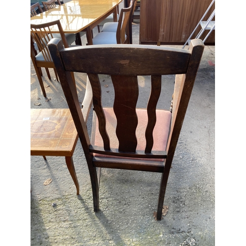 3104 - AN EARLY 20TH CENTURY OAK BARLEY TWIST CARVER CHAIR