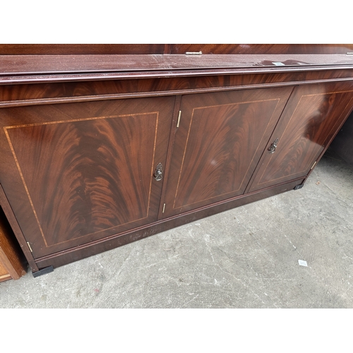 3232 - A BRIDGECRAFT MAHOGANY AND INLAID COCKTAIL LOUNGE UNIT, 57