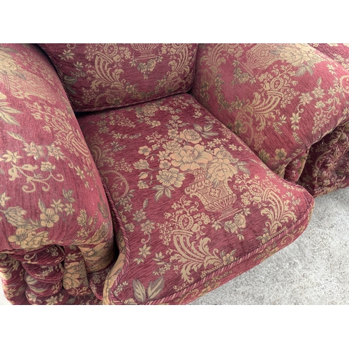 3250 - TWO FLORAL UPHOLSTERED ARMCHAIRS