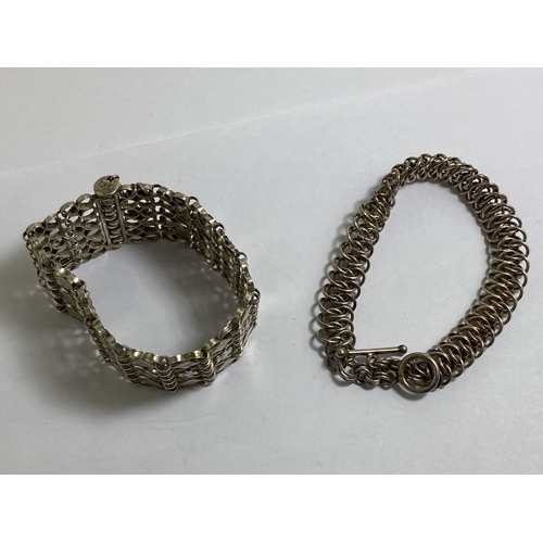 658 - TWO MARKED SILVER BRACELETS