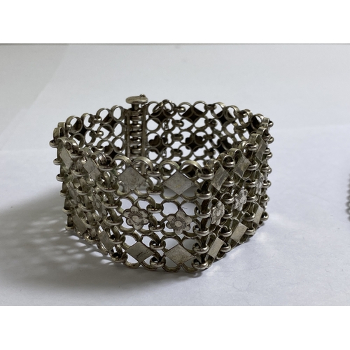 658 - TWO MARKED SILVER BRACELETS