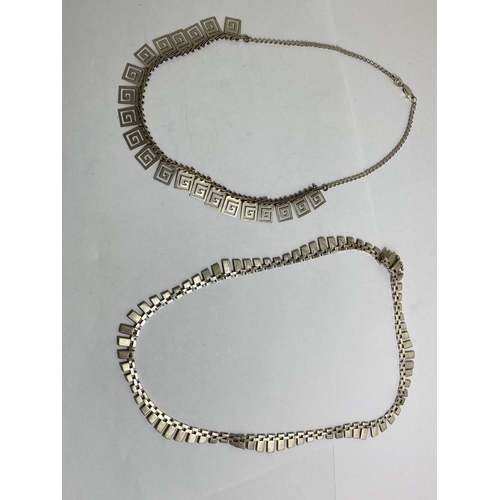 660 - TWO MARKED SILVER NECKLACES