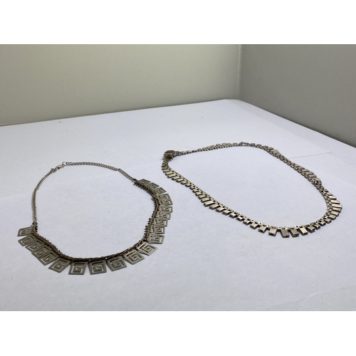 660 - TWO MARKED SILVER NECKLACES