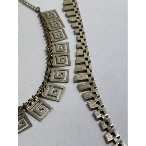 660 - TWO MARKED SILVER NECKLACES