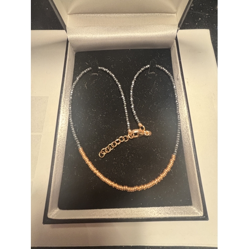 533 - A BRONZE MILOR ITALY NECKLACE IN A PRESENTATION BOX