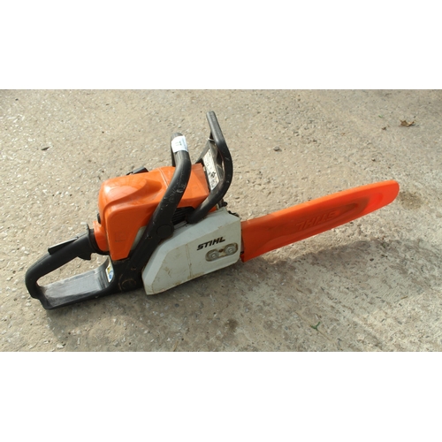 77 - A STHIL MS170 CHAIN SAW STARTS NO VAT