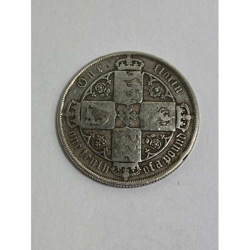 477 - TWO VICTORIAN SILVER FLORINS