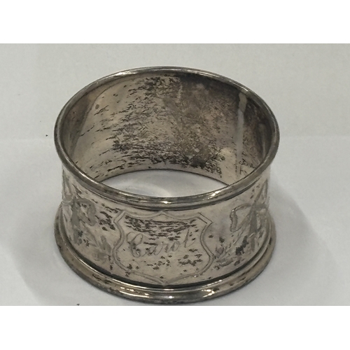11 - TWO HAKKMARKED BIRMINGHAM SILVER NAPKIN RINGS, WEIGHT 64.76G