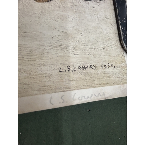 46 - AN L S LOWRY, LIMITED EDITION 415/660 PRINT 'THE MEETING POINT,'  BEARS A GRAPHITE SIGNATURE