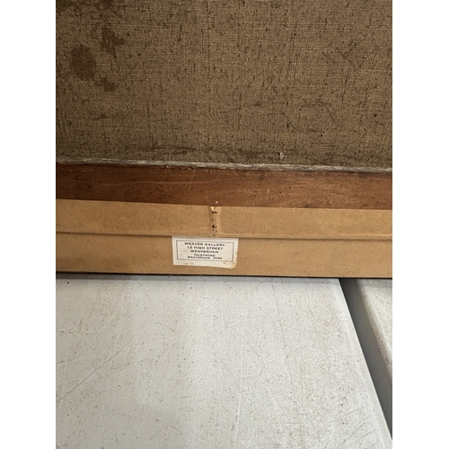 48 - AN ATTRIBUTED TO AUGUSTUS MULREADY LATE 19TH CENTURY OIL ON CANVAS OF A DESTITUTE MOTHER AND CHILDRE... 