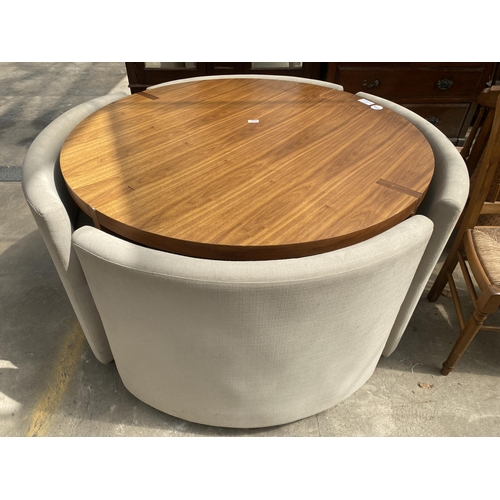 A MARK ROGERS 'DWELL' ROTUNDA, 47" DIAMETER, DINING TABLE WI...