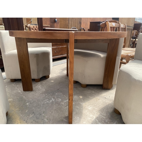 A MARK ROGERS 'DWELL' ROTUNDA, 47" DIAMETER, DINING TABLE WI...