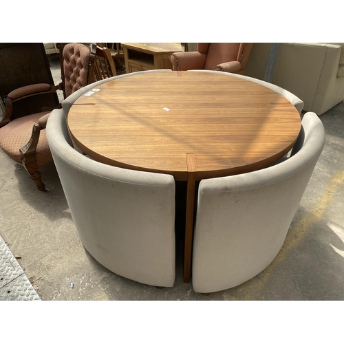 A MARK ROGERS 'DWELL' ROTUNDA, 47" DIAMETER, DINING TABLE WI...