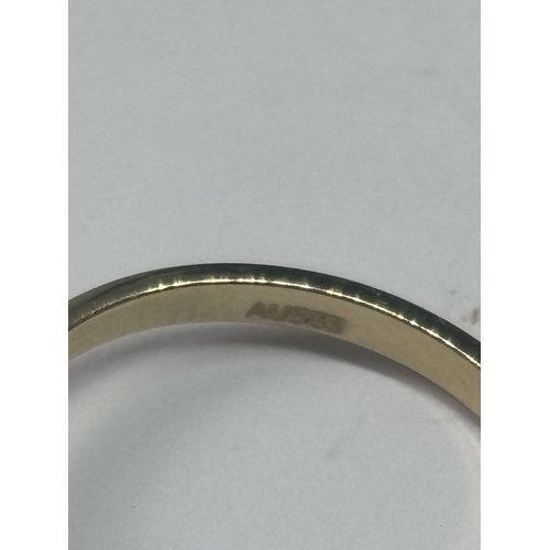 615 - A MARKED 14 CARAT GOLD RING WITH A 1 CARAT SOLITAIRE DIAMOND SIZE O IN A PRESENTATION BOX WITH GIA C... 