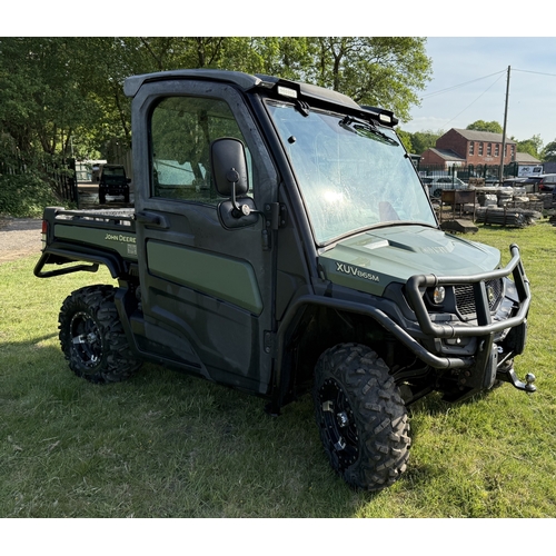 333 - A JOHN DEERE 865M GATOR ATV WITH POWER TIP, CAB HEATER AND RADIO. RECORDED HOURS CIRCA 1010. ROAD RE... 
