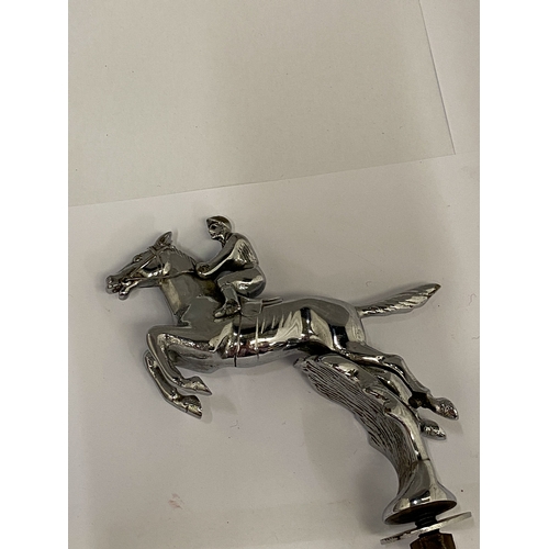 13 - A HORSE AND JOCKEY CAR MASCOT