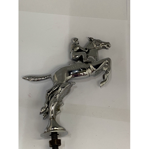 13 - A HORSE AND JOCKEY CAR MASCOT