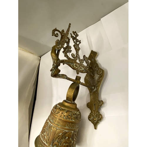 17 - A VINTAGE BRASS MONASTERY BELL