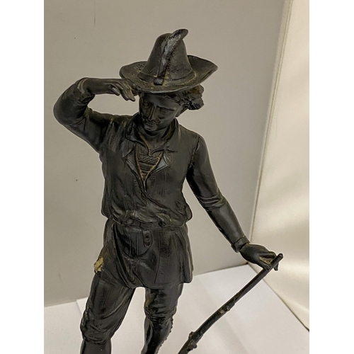 26 - A PAIR OF FRENCH BRONZED FIGURES