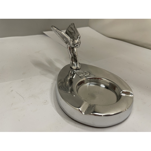 58 - A CHROME ROLLS ROYCE ASHTRAY