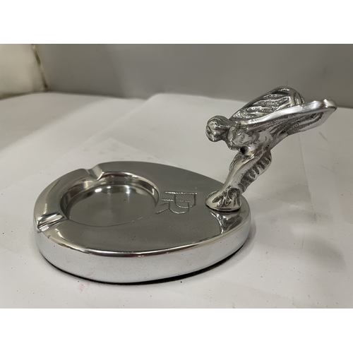 58 - A CHROME ROLLS ROYCE ASHTRAY