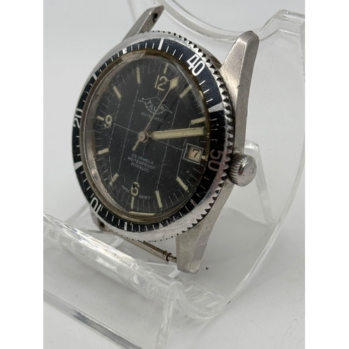 314 - A GENTS 1970'S TALIN AUTOMATIC SKIN DIVER'S WATCH (A/F HOUR HAD HAS FALLEN OFF BUT INSIDE CASE) SEEN... 