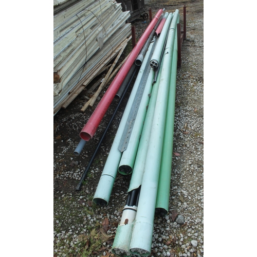 12 PIPES UP TO 20FT LONG AND STAGING NO VAT