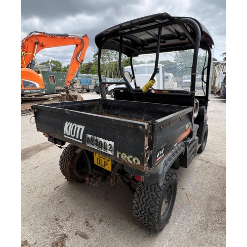 213 - KIOTI  MEC2210 UTILITY BUGGY PE63OLP RED APPROX 3000 HOURS STARTS RUNS & DRIVES WITH V5 + VAT