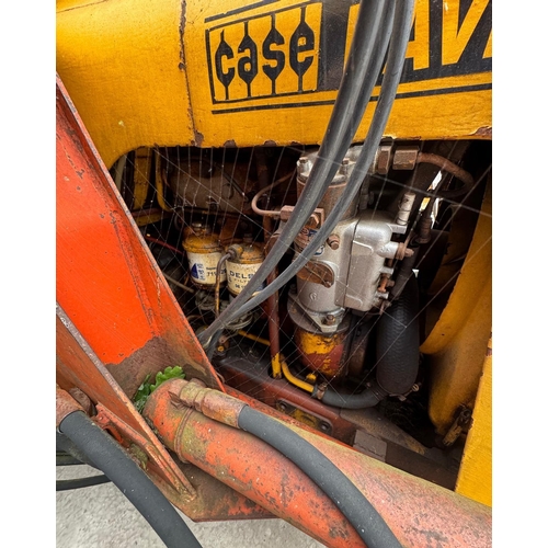 216 - DAVID BROWN 885 TRACTOR WITH LOADER BUCKET & FORKS HYDRAULIC BUCKET & FORKS PIPED FOR HYDRAULIC ATTA... 