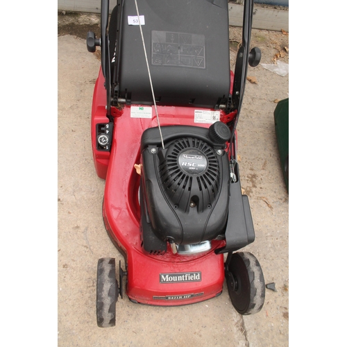 53 - A MOUNTFIELD MOWER (NOT IN WORKING ORDER)  NO VAT