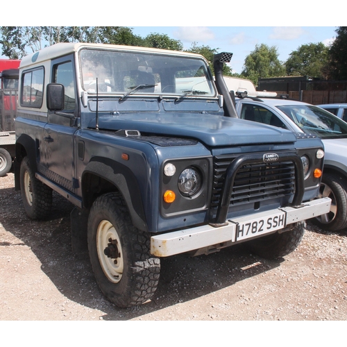 193 - BLUE LANDROVER 90 SW DT DIESEL H782SSH FIRST REG 09/08/90 APPROX 133535 MILES MOT 25/10/25 RUNS & DR... 
