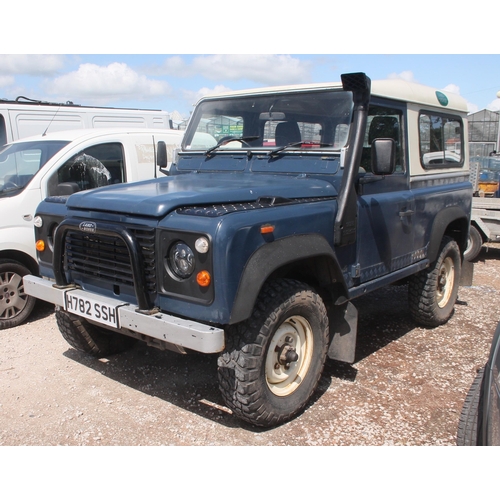193 - BLUE LANDROVER 90 SW DT DIESEL H782SSH FIRST REG 09/08/90 APPROX 133535 MILES MOT 25/10/25 RUNS & DR...