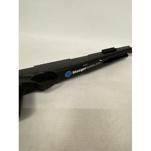 33 - A BOXED STOEGER AIRGUN ATAC S2 WITH DUAL STAGE NOISE REDUCTION SYSTEM, 4.16 X 40 MIL-DOT RETICLE SCO... 