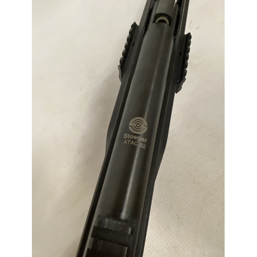 33 - A BOXED STOEGER AIRGUN ATAC S2 WITH DUAL STAGE NOISE REDUCTION SYSTEM, 4.16 X 40 MIL-DOT RETICLE SCO... 
